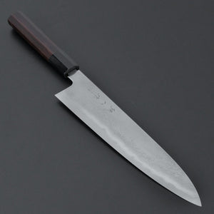 Tetsujin Silver 3 Metal Flow Gyuto 240mm Taihei Makassar Ebony Handle - Tetogi