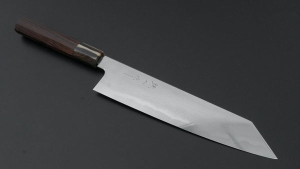 Tetsujin Silver 3 Metal Flow Kiritsuke Gyuto 240mm Taihei Makassar Ebony Handle - Tetogi