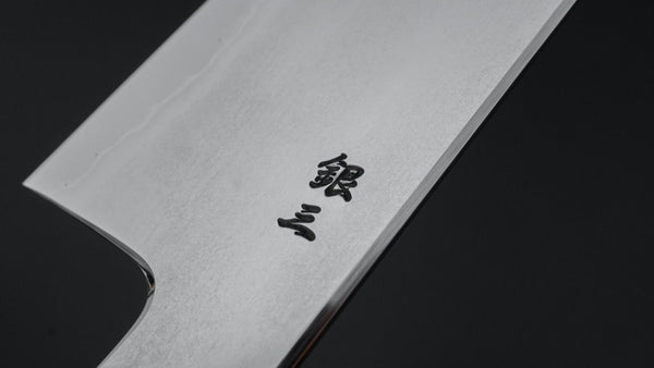Tetsujin Silver 3 Metal Flow Kiritsuke Gyuto 240mm Taihei Makassar Ebony Handle - Tetogi