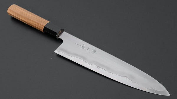 Tetsujin Silver #3 Ukiba Gyuto 240mm Yakusugi Cedar Handle - Tetogi