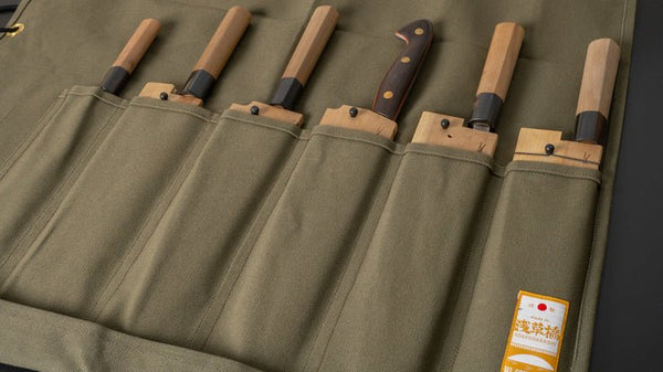 HI-CONDITION Hanpu Canvas 6 Pockets Knife Roll OD - Tetogi