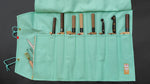 Load image into Gallery viewer, HI-CONDITION Hanpu Canvas 9 Pockets Knife Roll Deep Cream Soda - Tetogi
