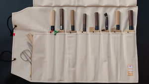HI-CONDITION Hanpu Canvas 9 Pockets Knife Roll Kinari - Tetogi