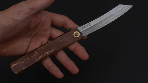 Higonokami Custom Folding Knife X Large Sakura Skin Handle (#10) - Tetogi
