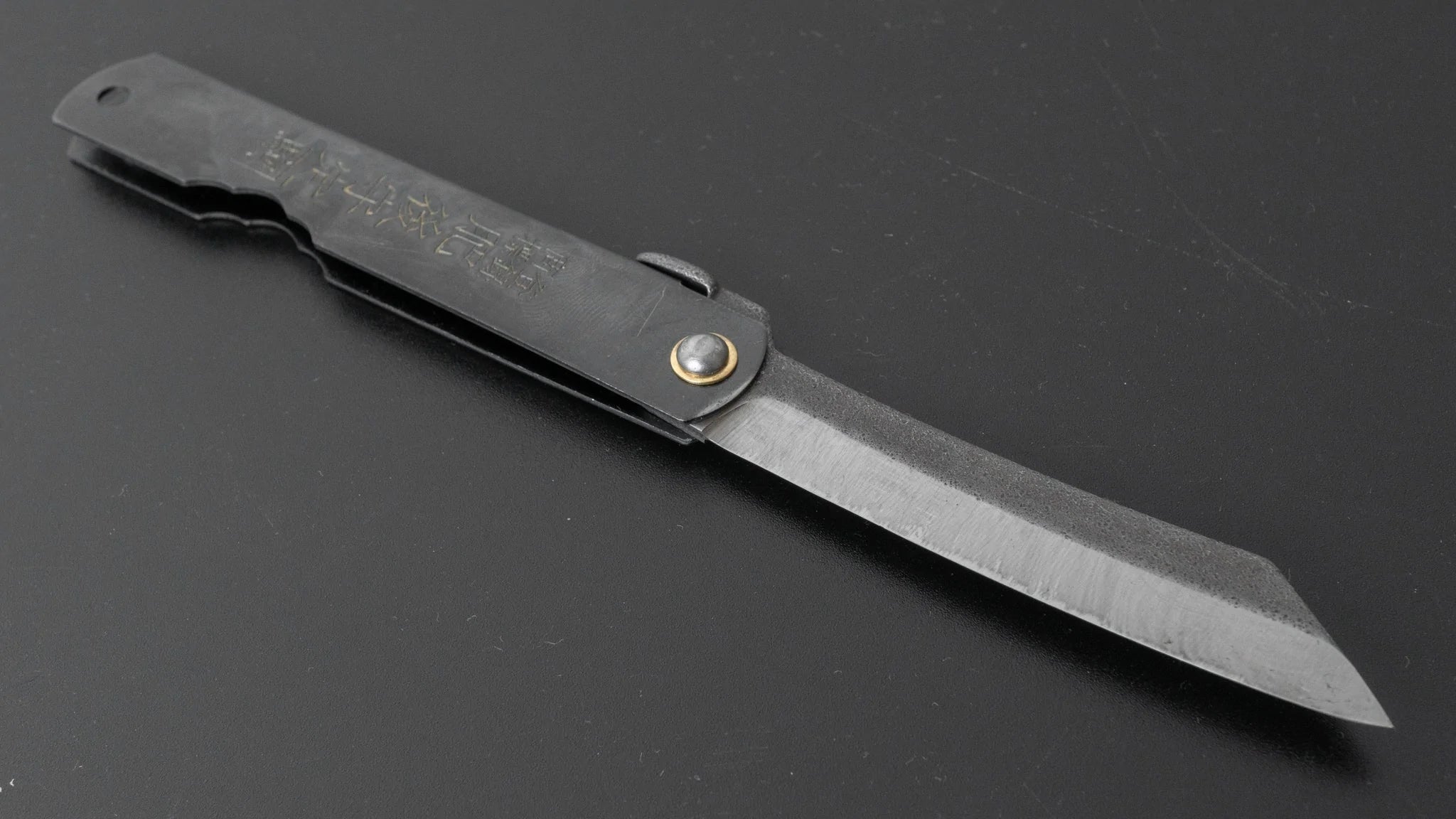 Higonokami Mono Folding Knife Large Brass Handle (Black Handle) - Tetogi
