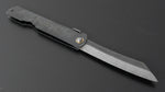 Load image into Gallery viewer, Higonokami Mono Folding Knife Large Brass Handle (Black Handle) - Tetogi
