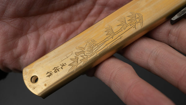 Higonokami Motosuke Folding Knife X Large Brass Handle (#08) - Tetogi