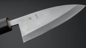 Hitohira Gorobei Blue #2 Ajikiri 105mm Ho Wood Handle (D-Shape) - Tetogi