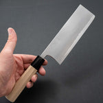 Load image into Gallery viewer, Hitohira Gorobei Rikichi White #2 Kasumi Nakiri Ho Wood Handle - Tetogi
