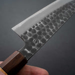 Load image into Gallery viewer, Hitohira Hinode Tsuchime White #2 Gyuto 180mm Riisgaard Walnut Handle - Tetogi
