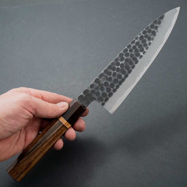 Hitohira Hinode Tsuchime White #2 Gyuto 180mm Riisgaard Walnut Handle - Tetogi