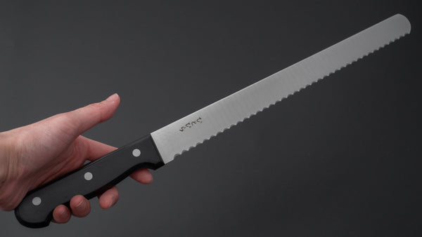 Hitohira Hiragana Bread Knife 300mm Pakka Handle - Tetogi