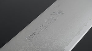 Hitohira Imojiya TH Damascus Santoku 180mm Pakka Handle (Gray) - Tetogi