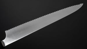 Hitohira Imojiya TH Stainless Bread Knife 240mm Ho Wood Handle (Wa) - Tetogi