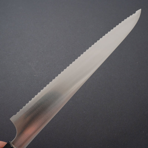 Hitohira Imojiya TH Stainless Bread Knife 240mm Taihei Shitan Rosewood Handle (Wa) - Tetogi