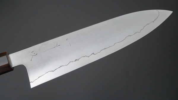 Hitohira Kikuchiyo Izo Silver #3 Gyuto 210mm Yakusugi Cedar Handle - Tetogi