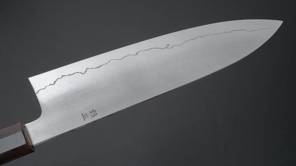 Hitohira Kikuchiyo Izo Silver #3 Gyuto 210mm Yakusugi Cedar Handle - Tetogi