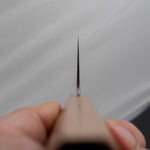 Load image into Gallery viewer, Hitohira Kikuchiyo Izo Silver #3 Gyuto 240mm Yakusugi Cedar Handle (Blond ferrule) - Tetogi
