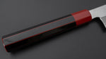 Load image into Gallery viewer, Hitohira Kikuchiyo Kyuzo Silver #3 Migaki Kiritsuke Gyuto 240mm Lacquered Handle (Black and Red) - Tetogi
