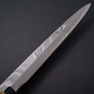 Hitohira Kikuchiyo Mosuke Enmon White #1 Yanagiba 300mm Ziricote Handle (Mirror Polished/ Saya) - Tetogi