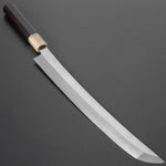 Load image into Gallery viewer, Hitohira Kikuchiyo Mosuke Silver #3 Yanagi Sakimaru 300mm Taihei Ebony Handle (Extra Curved) - Tetogi
