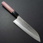 Load image into Gallery viewer, Hitohira NM Tsuchime Santoku 170mm Purpleheart Handle - Tetogi
