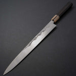 Load image into Gallery viewer, Hitohira Tanaka Manzo Blue #1 Damascus Yanagiba 300mm Ebony Handle (Saya) - Tetogi
