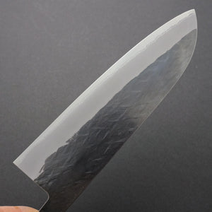 Hitohira TD Blue #2 Stainless Clad Kurouchi Santoku 165mm Walnut Handle - Tetogi