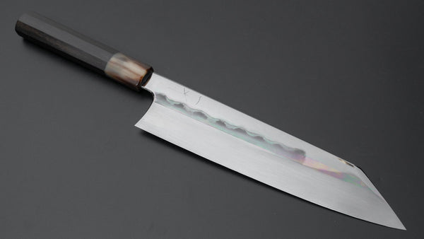 Hitohira Togashi White #1 Mizu Honyaki Kiritsuke Gyuto 240mm Taihei Ebony Handle (#075/ Saya) - Tetogi