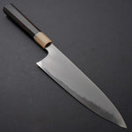Load image into Gallery viewer, Hitohira Togashi White #1 Stainless Clad Kasumi Gyuto 210mm Ebony Handle - Tetogi
