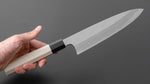 Load image into Gallery viewer, Hitohira Togashi White #1 Stainless Clad Migaki Gyuto 210mm Ho Wood Handle
