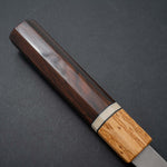 Load image into Gallery viewer, Hitohira Togashi White #1 Stainless Clad Migaki Kiritsuke Gyuto 240mm Riisgaard Rosewood Handle
