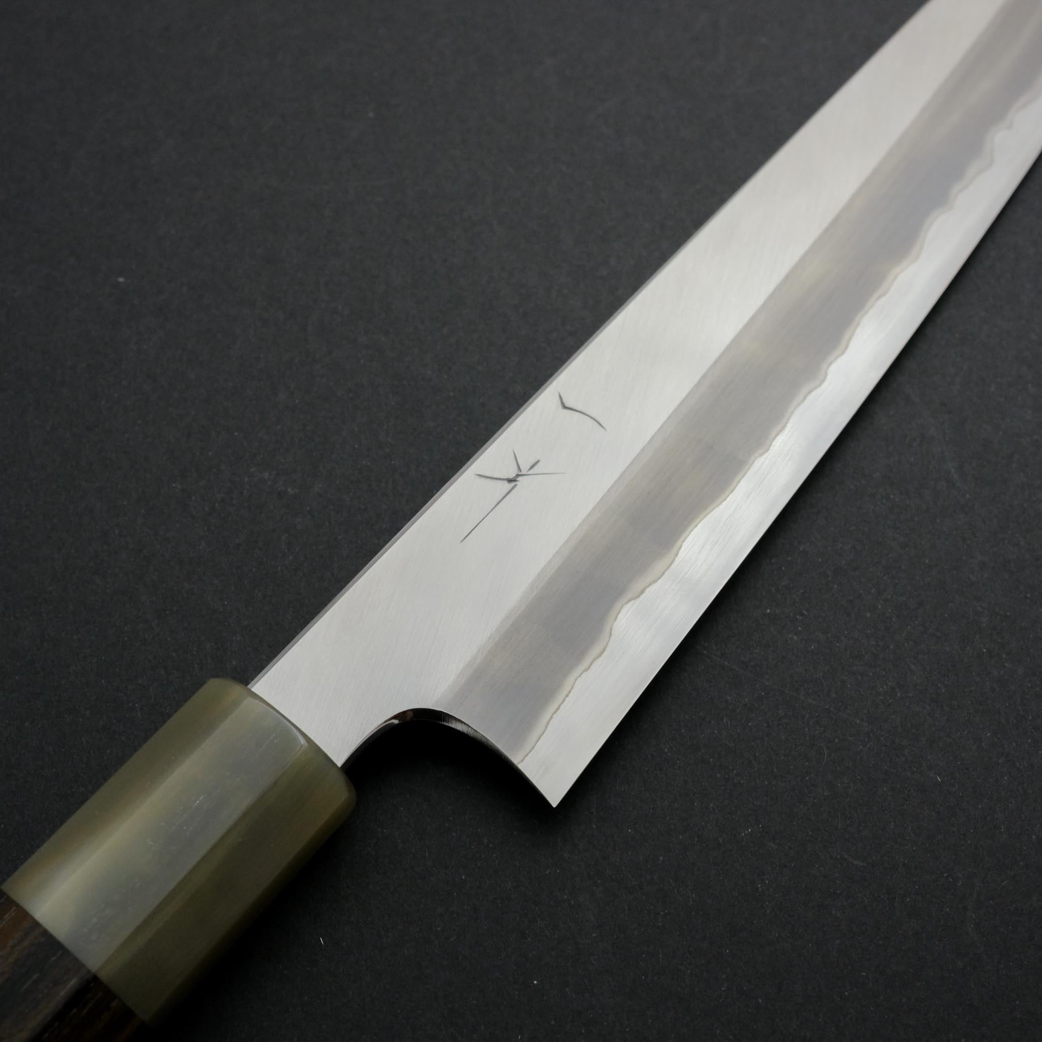 Hitohira Togashi White #1 Stainless Clad Sujihiki 270mm Ziricote Handle - Tetogi