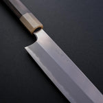 Load image into Gallery viewer, Hitohira Togashi White #1 Stainless Clad Sujihiki 300mm Taihei Ebony Handle - Tetogi
