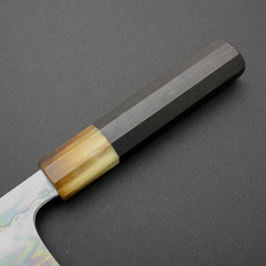 Hitohira Togashi Yohei White #2 Fuji Mizu Honyaki Bunka 160mm Taihei Ebony Handle (#063/ Saya)