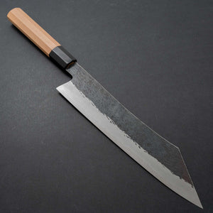 Isamitsu White #1 Stainless Clad Kurouchi Kiritsuke Gyuto 240mm Yakusugi Cedar Handle - Tetogi