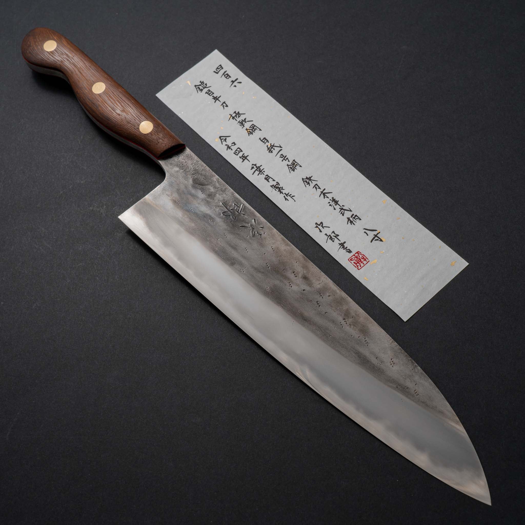 Jiro Tsuchime Yo Gyuto 240mm Tagayasan Handle (#406) - Tetogi