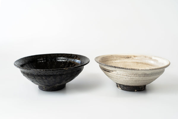 Komon Seji Okuda Asabachi Bowl Large Tessaiyu (iron glaze) - Tetogi