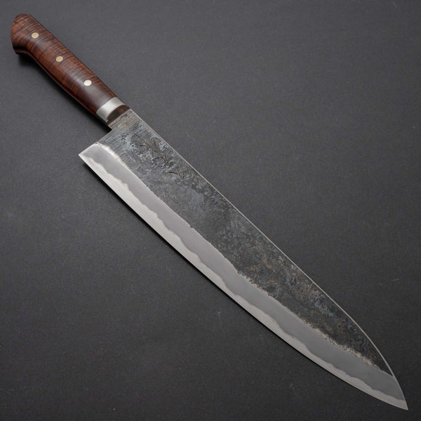 Morihei Hisamoto Kurouchi White #1 Gyuto 300mm Riisgaard Ringed Gidgee Handle (Thick) (Limited) (Fine Finish) - Tetogi