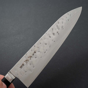Morihei Hisamoto White #1 Tsuchime Stainless Clad Gyuto 210mm Pakka Handle