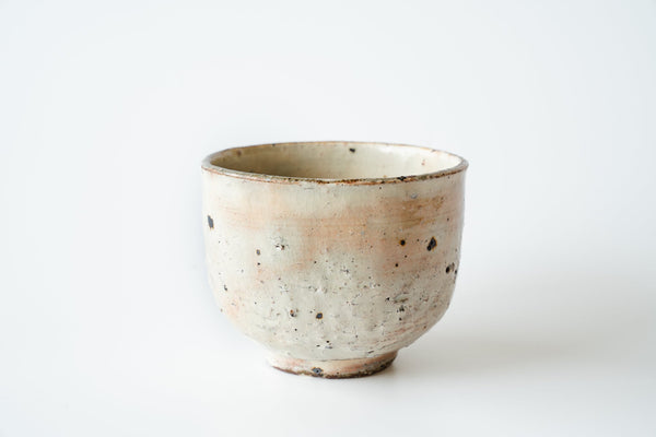 Shinichi Kotsuji - Tsutsu Chawan (tube tea bowl) Haiyugesho (ash glaze) - Tetogi