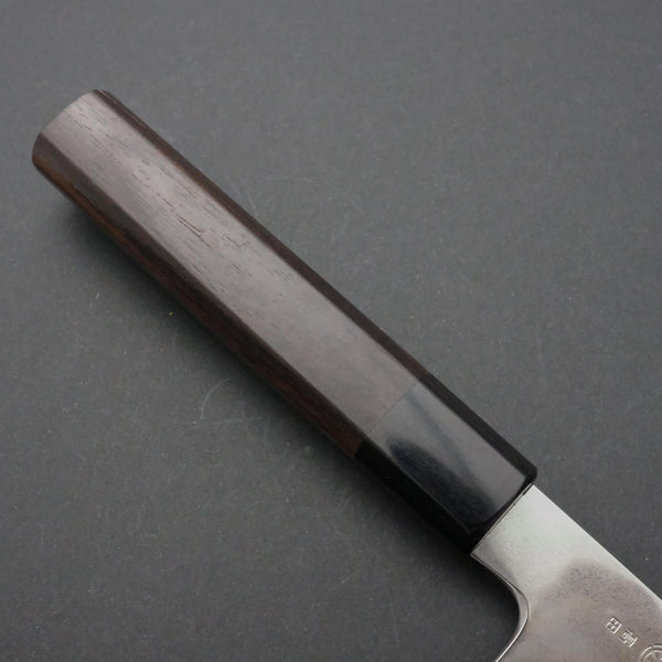 Takada no Hamono Silver #3 Suiboku Santoku 180mm Wood Handle (Extra Thin) - Tetogi