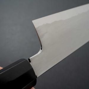 Tetsujin Blue #2 Kasumi Gyuto 210mm Taihei Rosewood Handle (Black Ferrule) - Tetogi